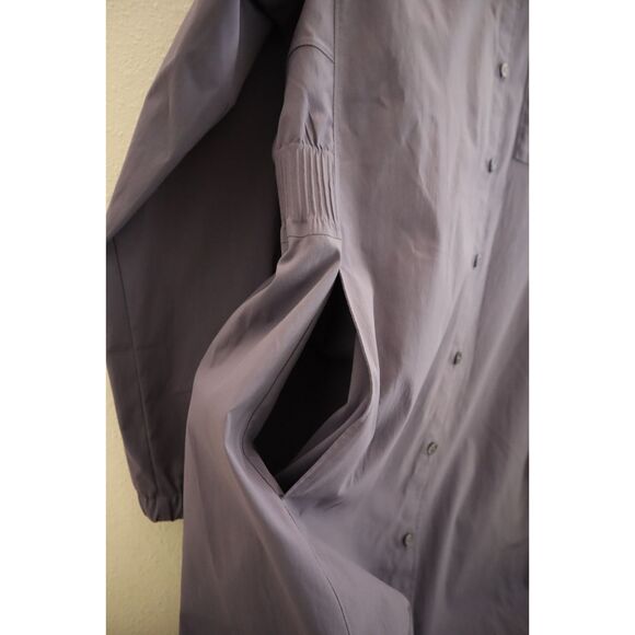 Athleta 659295-01 Women's Sz M Purple Button-Front Midi Shirt Dress - Picture 5 of 12